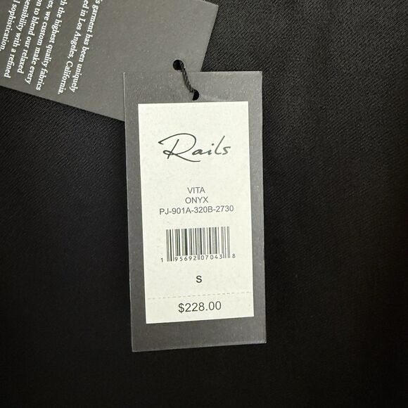 Rails Vita Pajama Sleep Set Black Cami Tank Top & Matching Shorts Sz Small - Picture 11 of 11